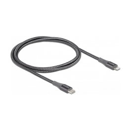 DeLOCK Cable de datos y carga USB Type-C a Lightning de 1 m, Gris, MFi