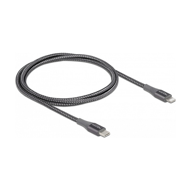 DeLOCK Cable de carga y datos USB Type-C a Lightning 1 m Gris MFi DeLOCK Cable de carga y datos USB Type-C a Lightning 1 m Gris MFi