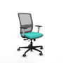 PIQUERAS Y CRESPO Silla de oficina Haches con mecanismo Sincro/Traslack color Turquesa y Gris