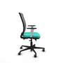 PIQUERAS Y CRESPO Silla de oficina Haches con mecanismo Sincro/Traslack color Turquesa y Gris