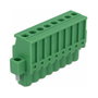 DeLOCK 65940 Juego de Terminales para Riel DIN, 8 Pines, Verde, Conexión por Tornillo, Sección Cable 24-12 AWG, Ancho 34.9 mm