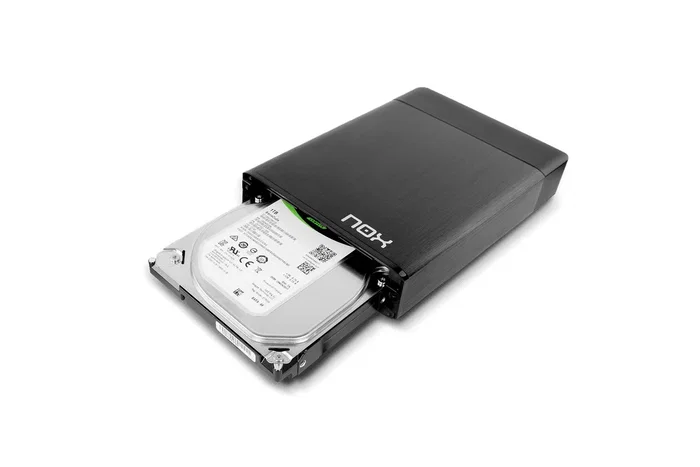 NOX Lite 3.5 NXLITEHDD35 Caja Externa para Disco Duro/SSD 3.5" SATA USB 3.0 Negra con Adaptador de Corriente Plug & Play