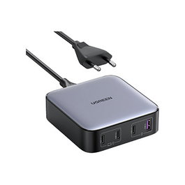 UGREEN Nexode 100W Cargador de Escritorio GaN con 1 USB-A y 3 USB-C, Carga Rápida, Gris