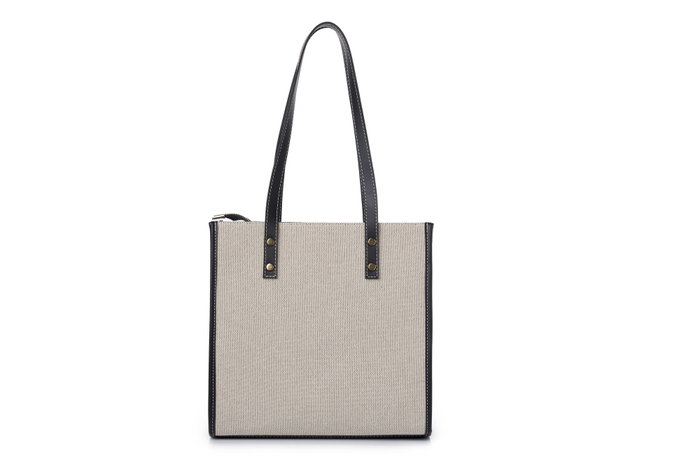 Lucky Bees Blake Bolsa de Hombro en Cuero de Polivinilo Negro