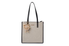 Lucky Bees Blake Bolsa de Hombro en Cuero de Polivinilo Negro