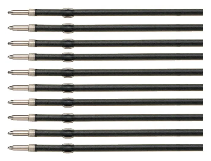 Liderpapel Recambio Bolígrafo Gummy Touch Retráctil 1,0 mm Tinta Verde Bolsa de 10 Unidades