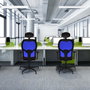 PIQUERAS Y CRESPO Silla de oficina Jorquera azul con mecanismo sincro