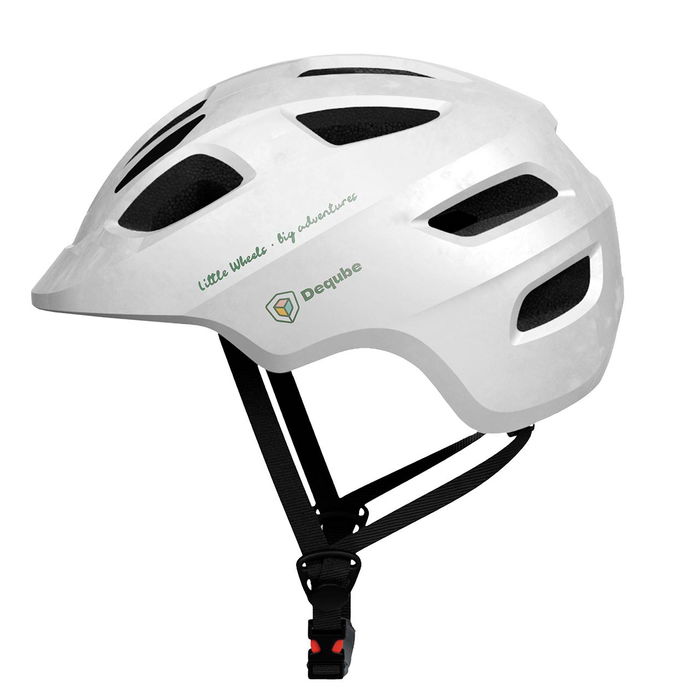 DEQUBE Casco Bici Blanco Infantil Talla Ajustable 48-52Cm Edad 2-5 Años Ligero Transpirable DEQUBE Casco Bici Blanco Infantil Talla Ajustable 48-52Cm Edad 2-5 Años Ligero Transpirable