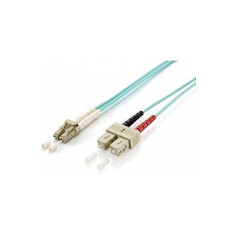 EQUIP 255319 Cable de Parche LC-SC 0.5m Multimodo Duplex OM3 Turquesa