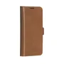 Dbramante Funda Libro con Tapa para Apple iPhone 16e (6.1") - Cuero de Grano Entero Marrón - Compatible con MagSafe - 3 Bolsillos para Tarjetas