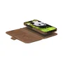 Dbramante Funda Libro con Tapa para Apple iPhone 16e (6.1") - Cuero de Grano Entero Marrón - Compatible con MagSafe - 3 Bolsillos para Tarjetas