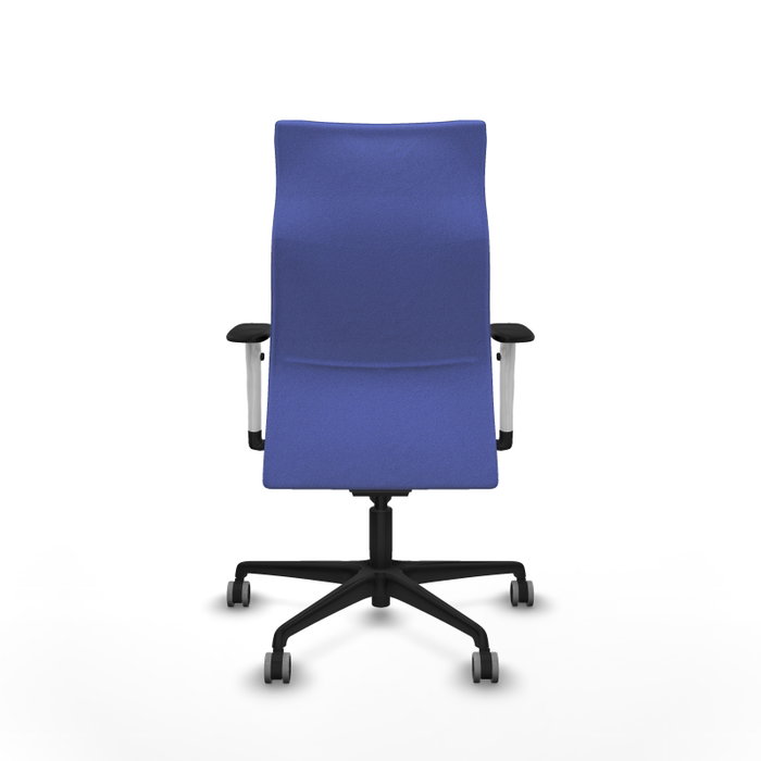 PIQUERAS Y CRESPO Sillón Albacete con Mecanismo Sincro, Tela Azul Claro, Base Nailon Negra, Brazos 1D, Ruedas 65mm