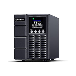 CyberPower OLS1000EA SAI en línea de doble conversión de 1 kVA / 900 W, Onda sinusoidal pura, Torre, 3 salidas IEC, LCD, Negro