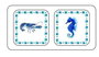 DKD Home Decor Vaciabolsillos Colección Caballito de mar 26, Mediterráneo, Lacado Blanco y Azul, Madera, 10x2.5x20 cm - Lote de 4 Unidades
