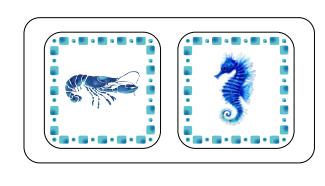 DKD Home Decor Vaciabolsillos Colección Caballito de mar 26, Mediterráneo, Lacado Blanco y Azul, Madera, 10x2.5x20 cm - Lote de 4 Unidades