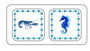 DKD Home Decor Vaciabolsillos Colección Caballito de mar 26, Mediterráneo, Lacado Blanco y Azul, Madera, 10x2.5x20 cm - Lote de 4 Unidades