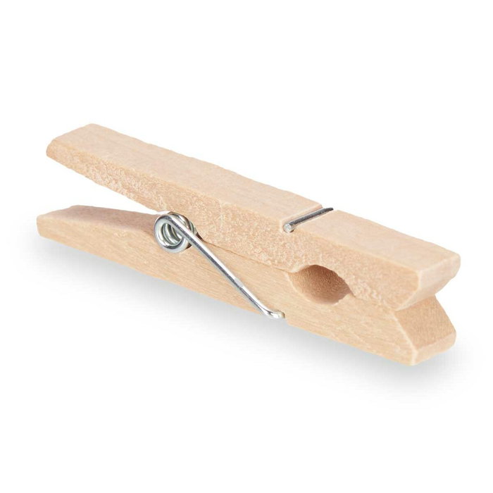 Pinzas Pincello Marrón Madera Grande (24 Unidades)