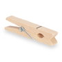 Pinzas Pincello Marrón Madera Grande (24 Unidades)
