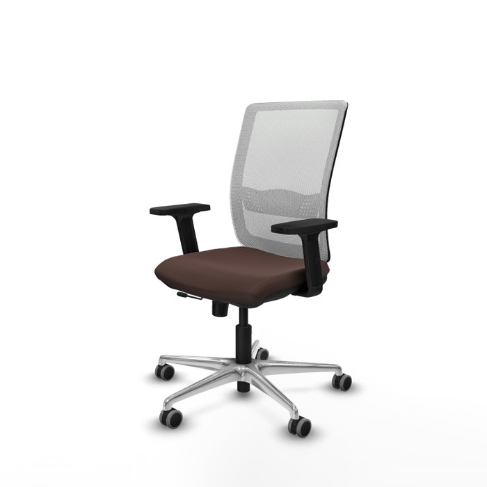 PIQUERAS Y CRESPO Silla de oficina Haches con mecanismo Sincro/Traslack Marrón y Blanco PIQUERAS Y CRESPO Silla de oficina Haches con mecanismo Sincro/Traslack Marrón y Blanco