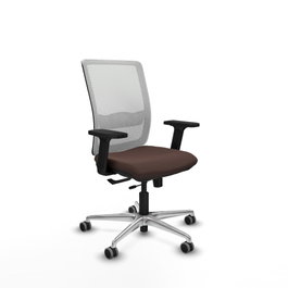 PIQUERAS Y CRESPO Silla de oficina Haches con mecanismo Sincro/Traslack Marrón y Blanco