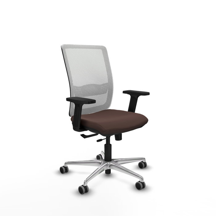 PIQUERAS Y CRESPO Silla de oficina Haches con mecanismo Sincro/Traslack Marrón y Blanco PIQUERAS Y CRESPO Silla de oficina Haches con mecanismo Sincro/Traslack Marrón y Blanco