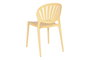 DKD Home Decor Silla Urban Apilable Amarillo Moderna 55.5x81x44.5 cm Tratamiento UV 4 Unidades