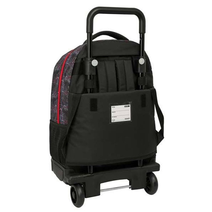 Safta Mochila Trolley Compact Miles Morales Spiderman Marvel con Ruedas y Extraíble