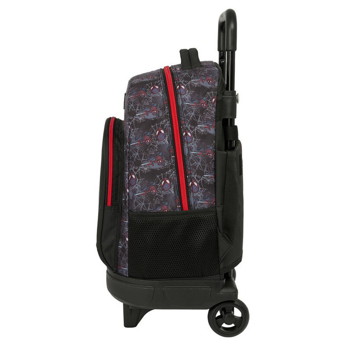 Safta Mochila Trolley Compact Miles Morales Spiderman Marvel con Ruedas y Extraíble