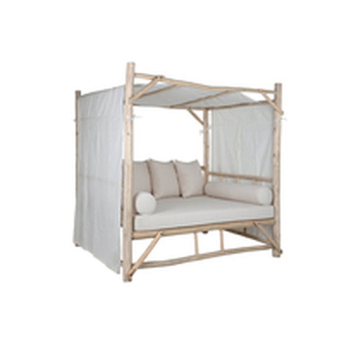 DKD Home Decor Cama Chill Out Tropical Blanco Natural 138 x 190 x 180 cm Teca Poliester DKD Home Decor Cama Chill Out Tropical Blanco Natural 138 x 190 x 180 cm Teca Poliester
