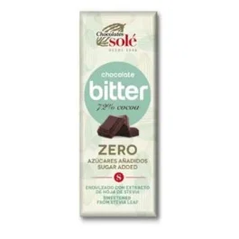 CHOCOLATES SOLE Chocolatina Chocolate Negro 72% con Stevia