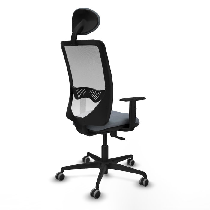 PIQUERAS Y CRESPO Silla de oficina Zulema con mecanismo Sincro, Gris y Blanco