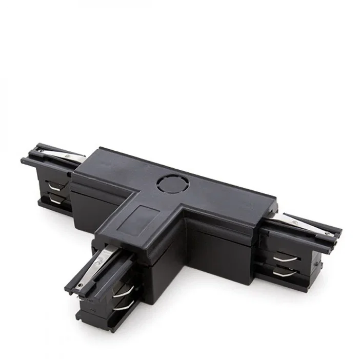 Conector T Carril Trifásico Negro Conector T Carril Trifásico Negro