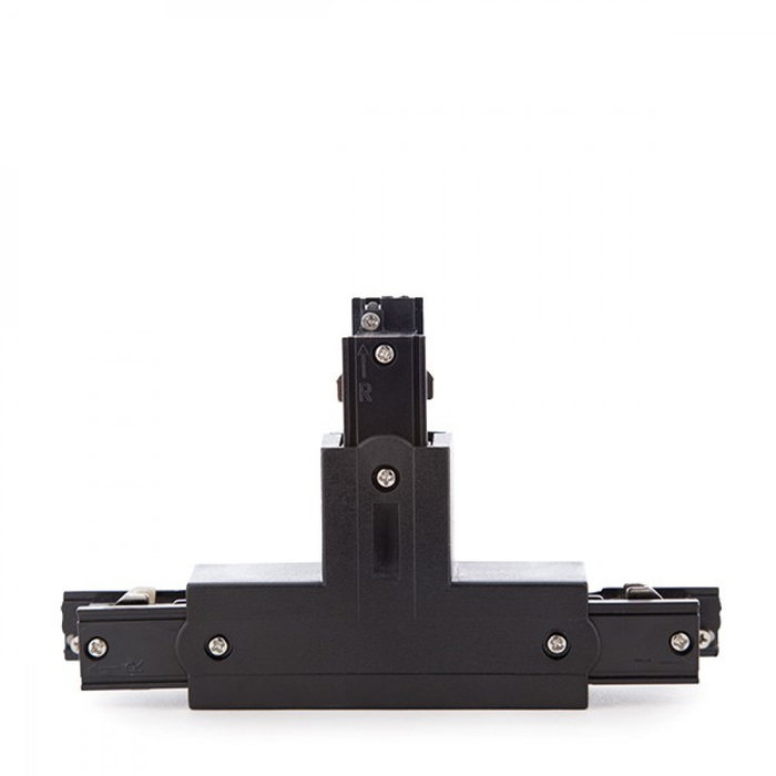 Conector T para Carril Trifásico Negro Conector T para Carril Trifásico Negro