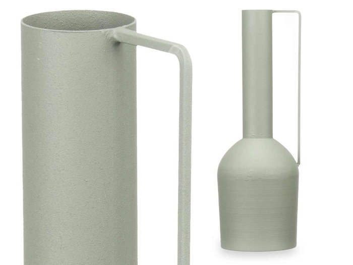 Giftdecor Jarron Alto Acero Verde Pastel 14 cm x 39 cm x 13 cm (Set de 6)