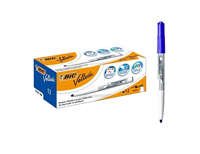Bic Velleda Rotulador para Pizarra Azul Punta Redonda 1,4 mm