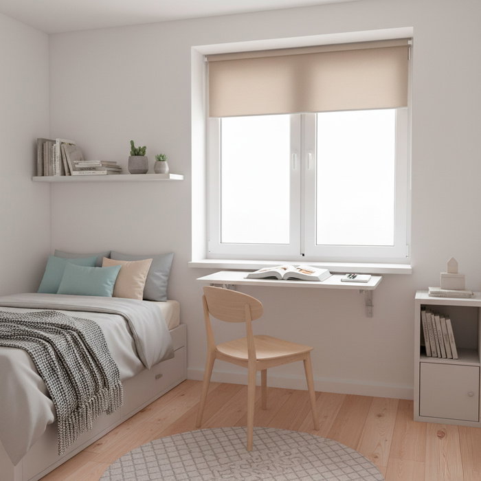 Inde Mesa de Pared Plegable para Espacios Reducidos, 80 x 40 cm, Color Blanco (4 Unidades)