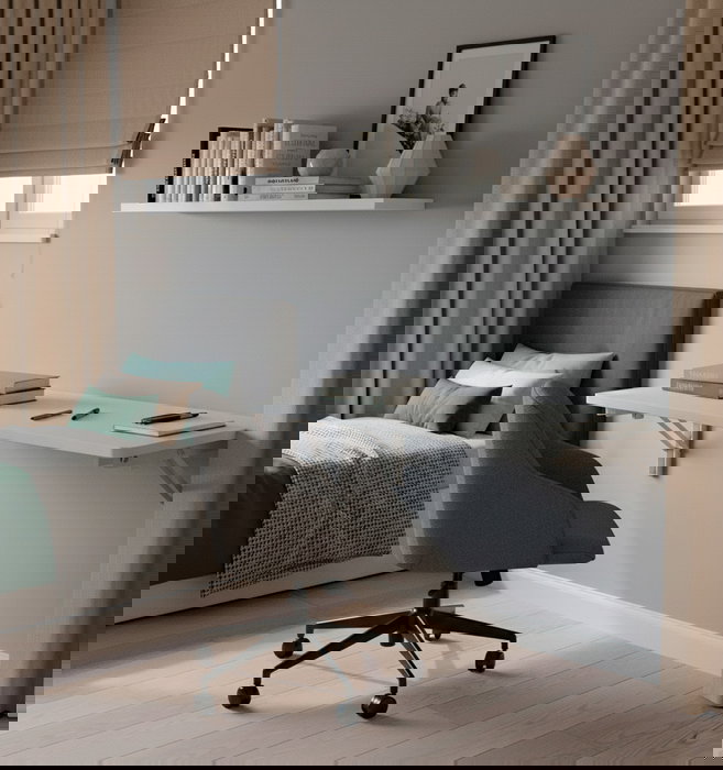 Inde Mesa de Pared Plegable para Espacios Reducidos, 80 x 40 cm, Color Blanco (4 Unidades)