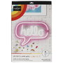 Home Deco Factory Lámpara LED Neon "Hello" con Efecto Neón 220 Leds USB 43x2x31 cm