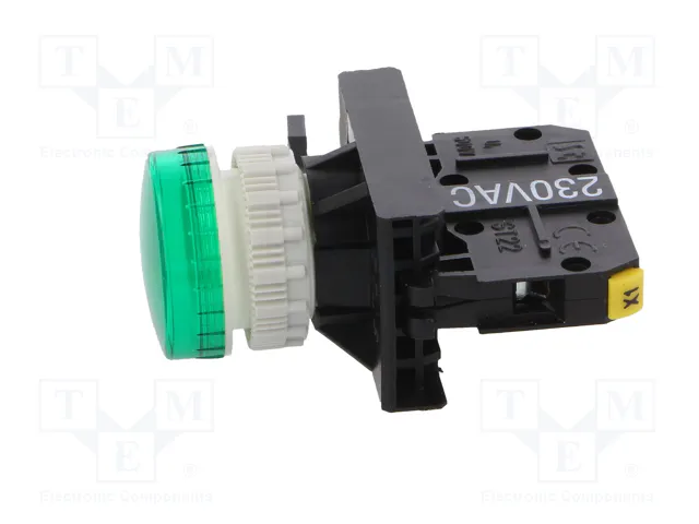 SPAMEL Lámpara de control LED verde 22mm ST22