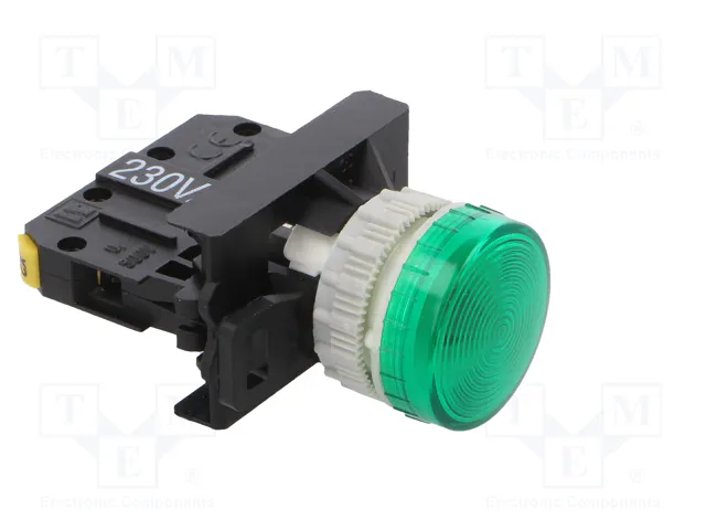 SPAMEL Lámpara de control LED verde 22mm ST22