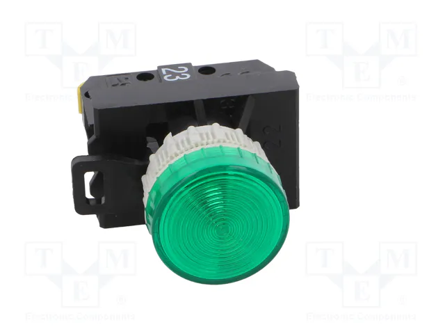 SPAMEL Lámpara de control LED verde 22mm ST22