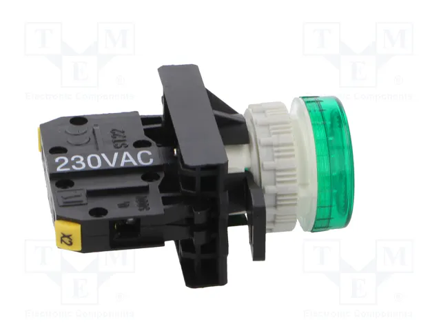 SPAMEL Lámpara de control LED verde 22mm ST22