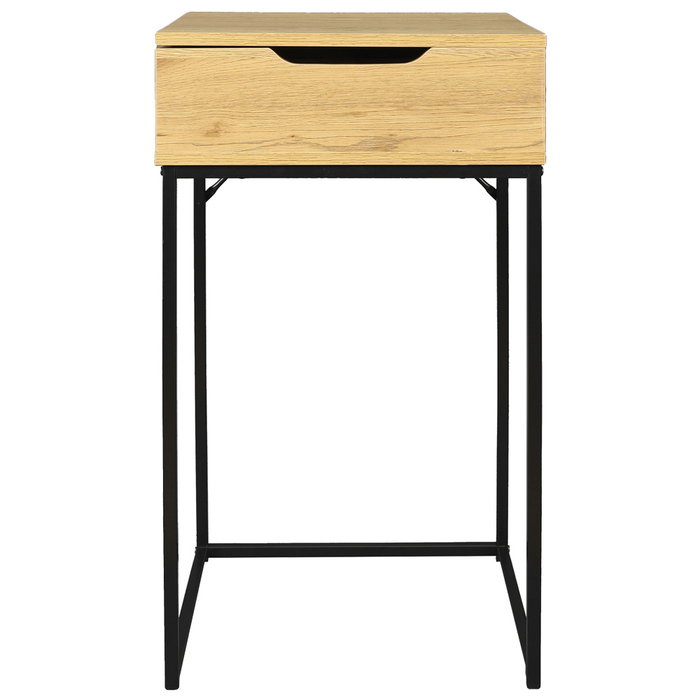 Home Deco Factory Tocador Industriel con Tapa Espejo Joyero Estilo Industrial Medidas 45x45x77 cm