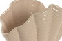 DKD Home Decor Jarrón de Gres Beige con Detalles de Concha