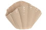 DKD Home Decor Jarrón de Gres Beige con Detalles de Concha