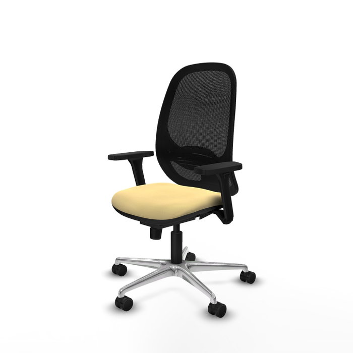 PIQUERAS Y CRESPO Silla de oficina Cilanco con mecanismo Sincro, Crema y Negro