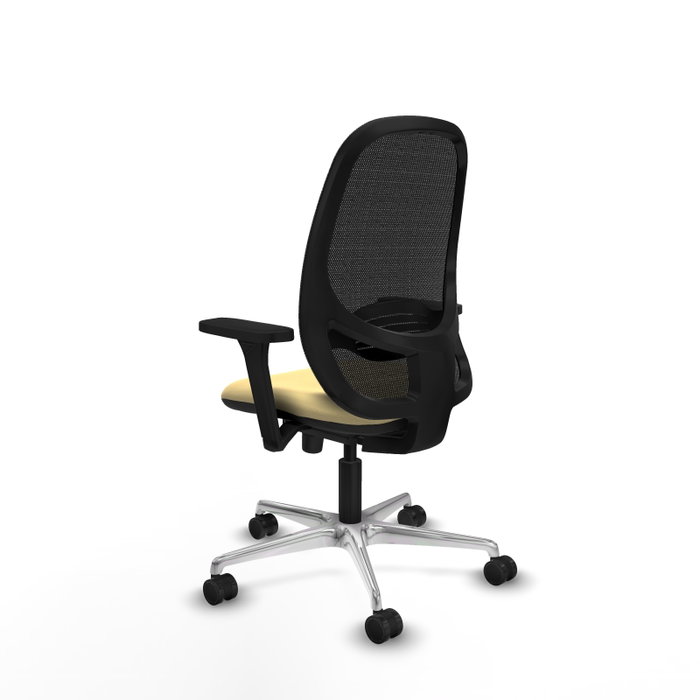 PIQUERAS Y CRESPO Silla de oficina Cilanco con mecanismo Sincro, Crema y Negro