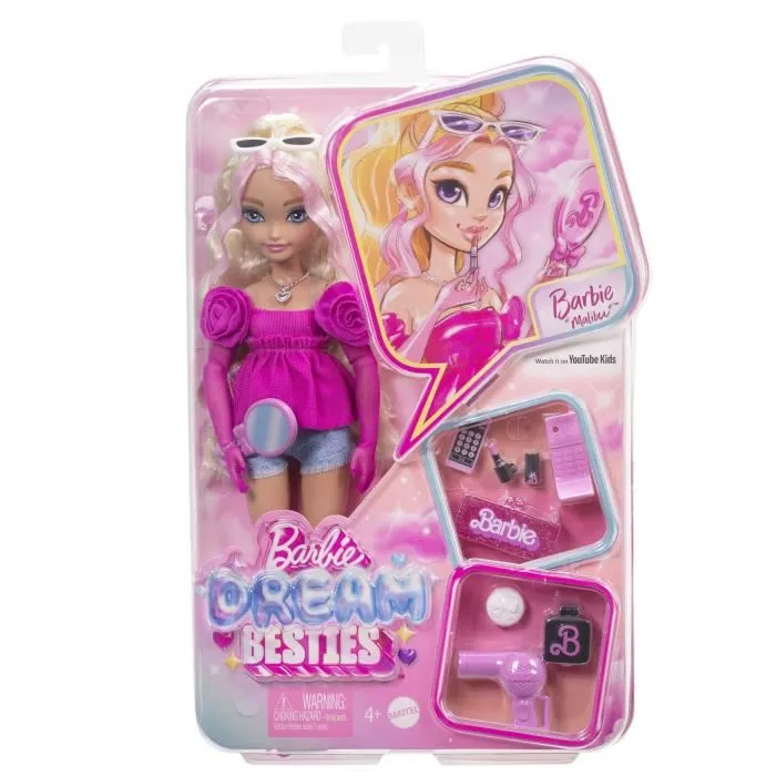 Barbie Dream Team "Malibu" Muñeca y 8 accesorios - Barbie HYC21