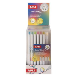 APLI Portaminas Color Click Mix Rainbow Blíster de 6 unidades