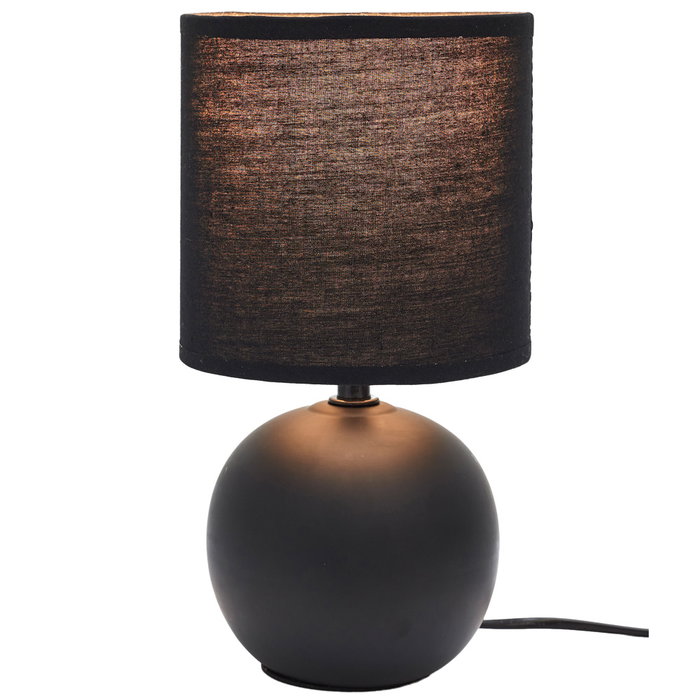 Home Deco Factory Lámpara de Mesa Cerámica Negra Essentiel